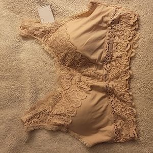 Anemone nude lace bralette